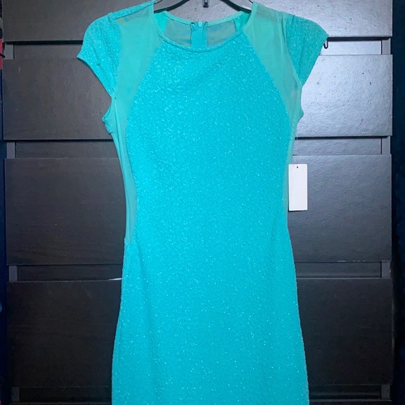 B Darlin Dress - Jade with Glitter - 3/4 - Dance Club - Picture 1 of 4